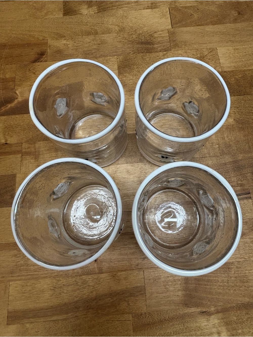 Set of 4 Bubble Glass Ghost Tumblers Anthropologie Style Halloween Glasses - Picture 7 of 7